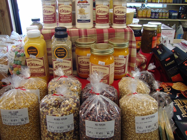 popcorn display at Stoplight Market